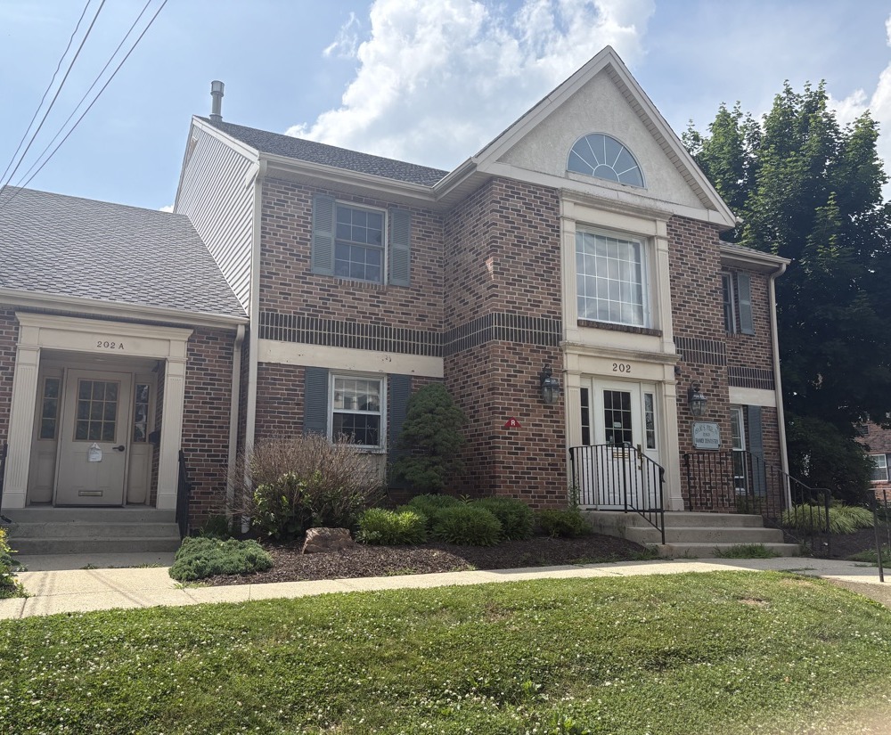 Exterior of the office building at 202-A North Monroe Street, Media, PA — the 202A door is the entrance